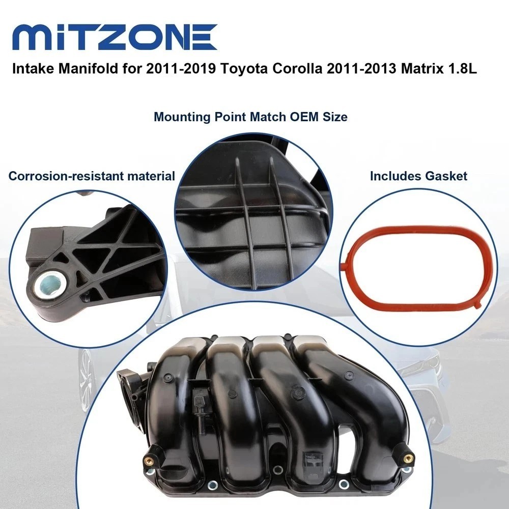 MITZONE Intake Manifold Compatible with 2011-2019 Toyota Corolla 2011-2013 Ma…