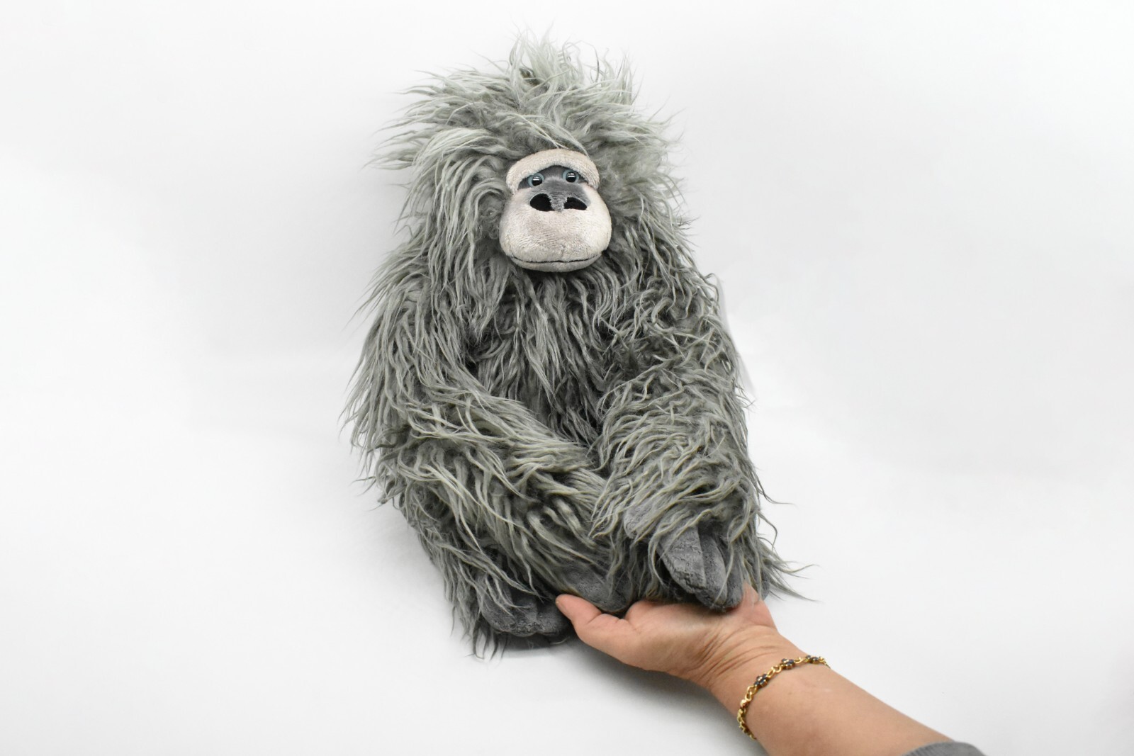 Gorilla, Grey Shaggy, Large Super Soft Plush Animal Toy 14″ RI04 B251