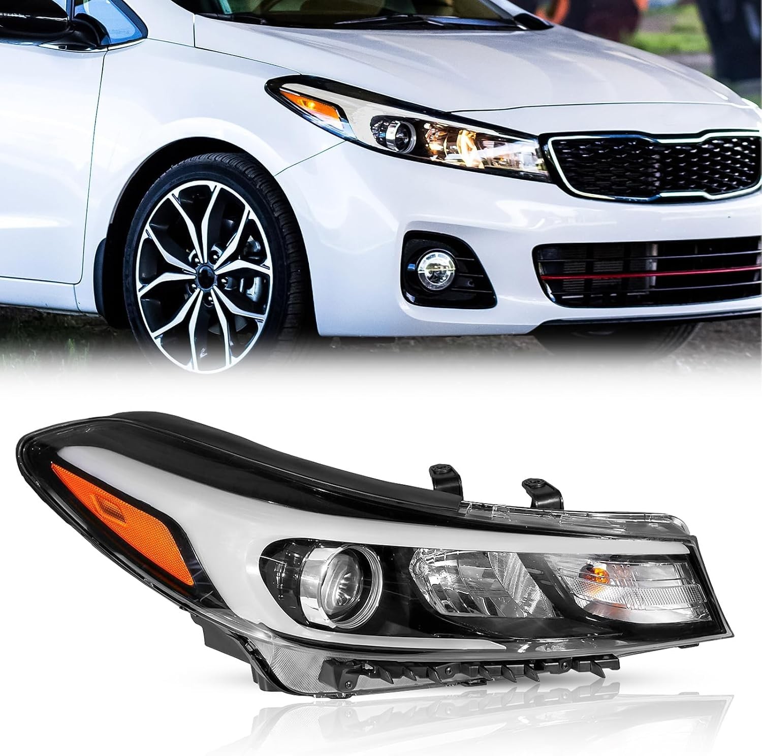 Kia Forte Right Headlight 2017-2018 TODO Assembly