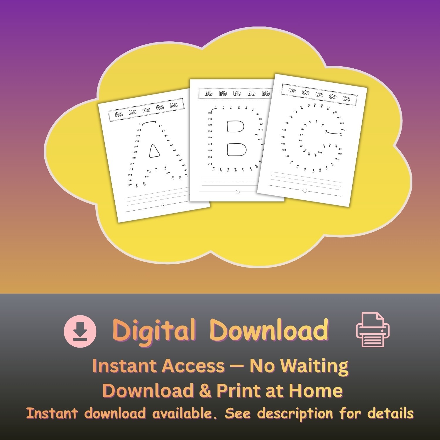 Alphabet Dot to Dot Fun & Alphabet Dot Marker Worksheets