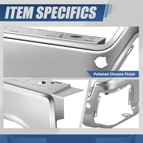 23-26 Ford F250 F350 F450 Rear Bumper End Caps Chrome w/Sensor Hole Right & Left