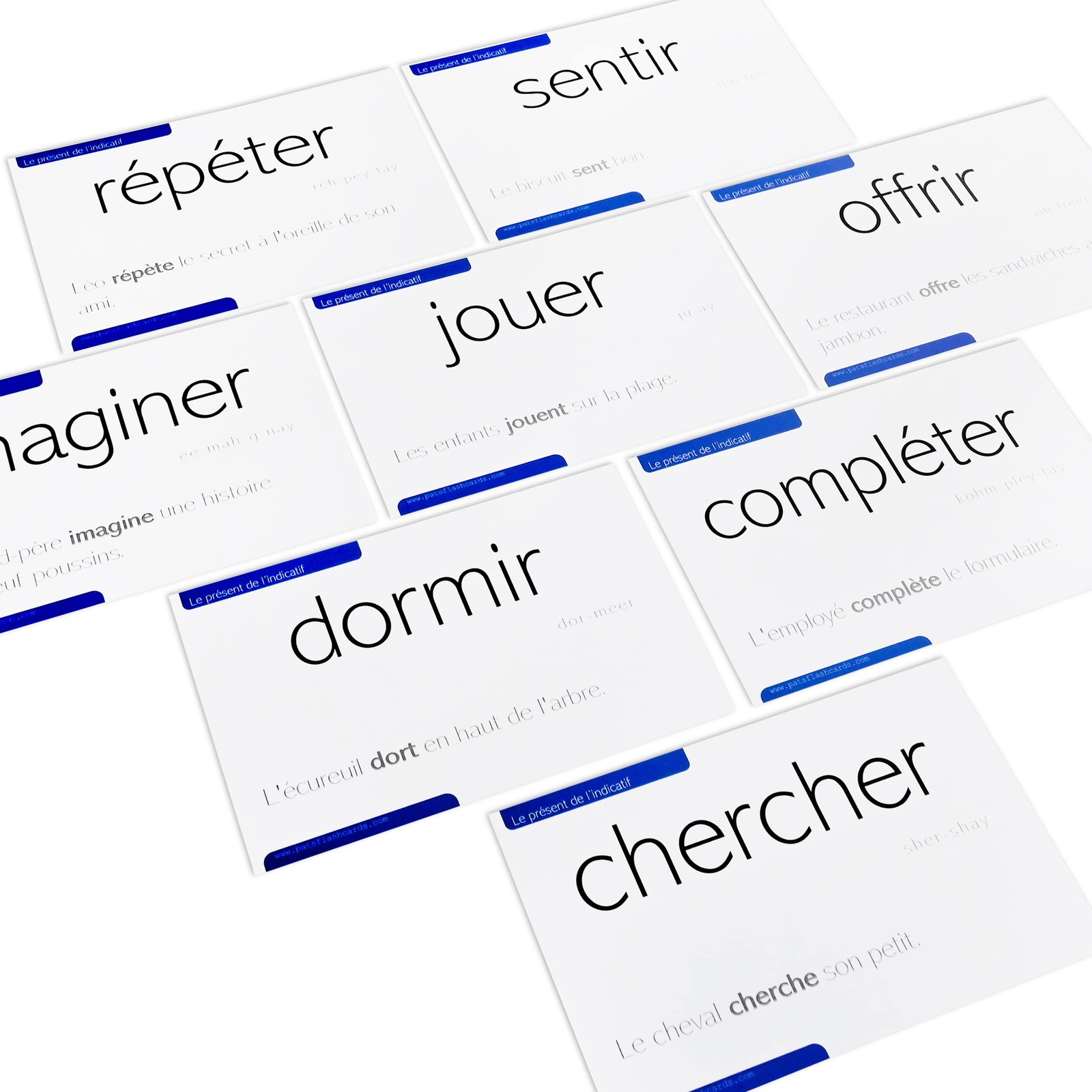 200 French Verb Conjugation Present Tense Flash Cards – Full Examples in Both…