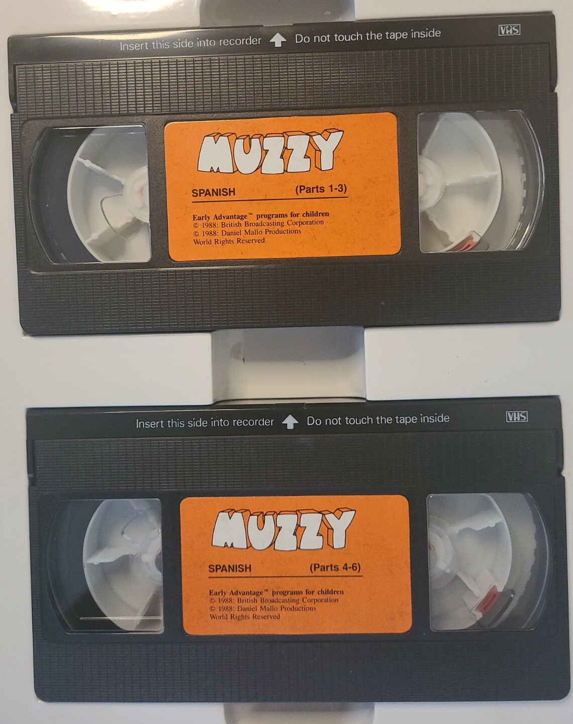 Muzzy BBC VHS and Cassette Spanish Learning Course for Children w Notebook