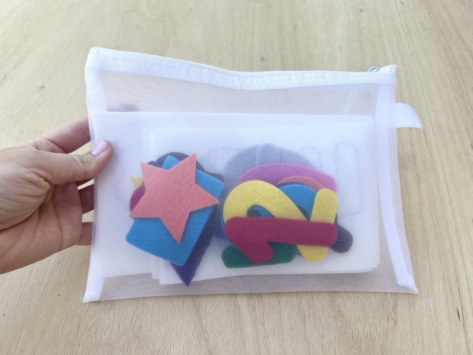 Toddler Preschool Busy Bag Quiet Activities with Felt Shapes & Numbers