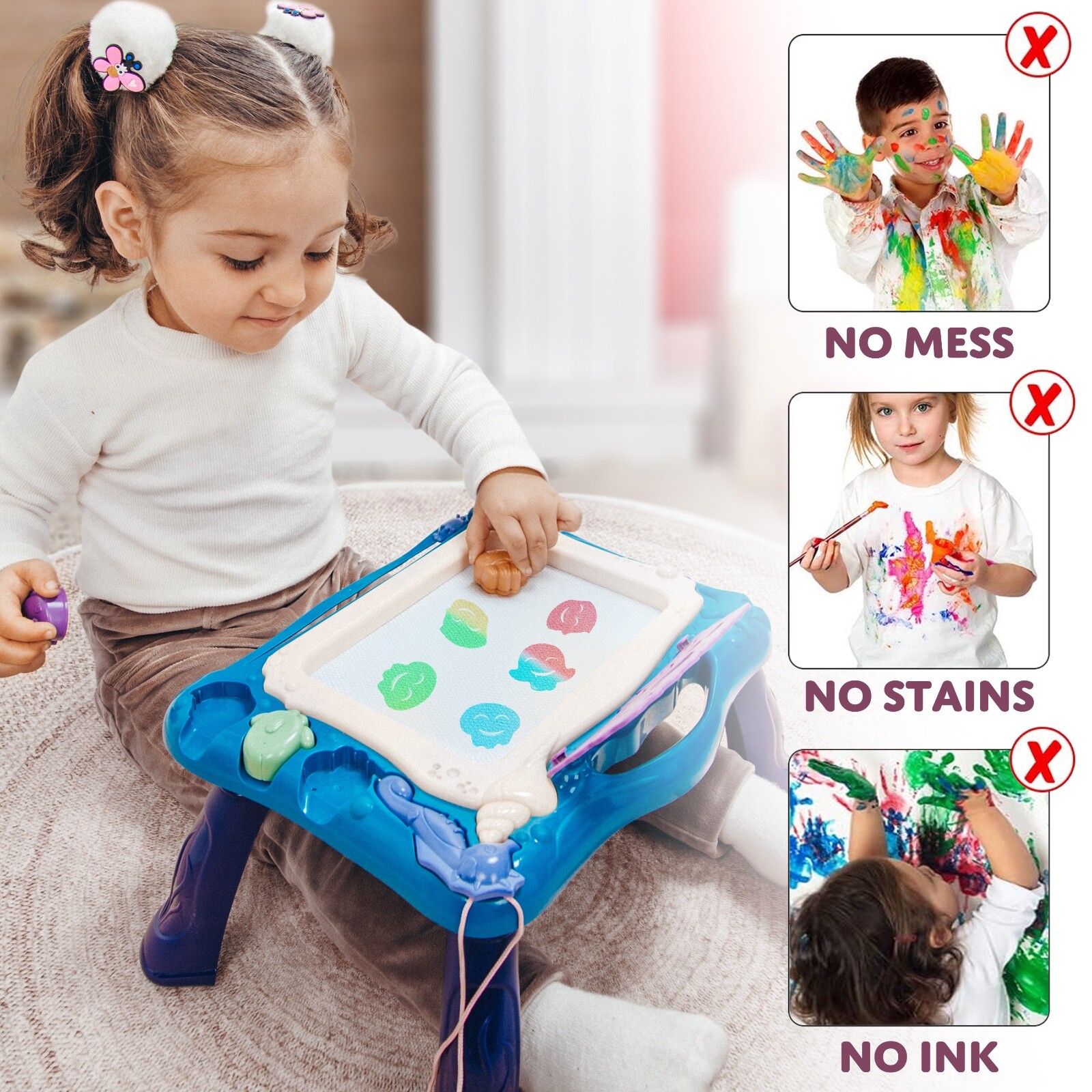 JoyX 2-Pack Magnetic Drawing Board & LCD Tablet for Kids – Joy-Doodle & Portable