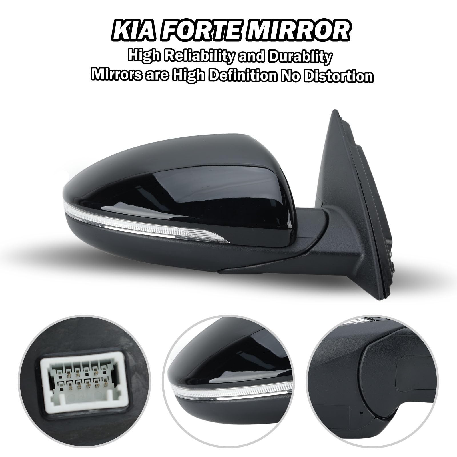 Right Passenger Side Mirror Fits 2019 2020 2021 2022 2023 KIA Forte Mirrors w…