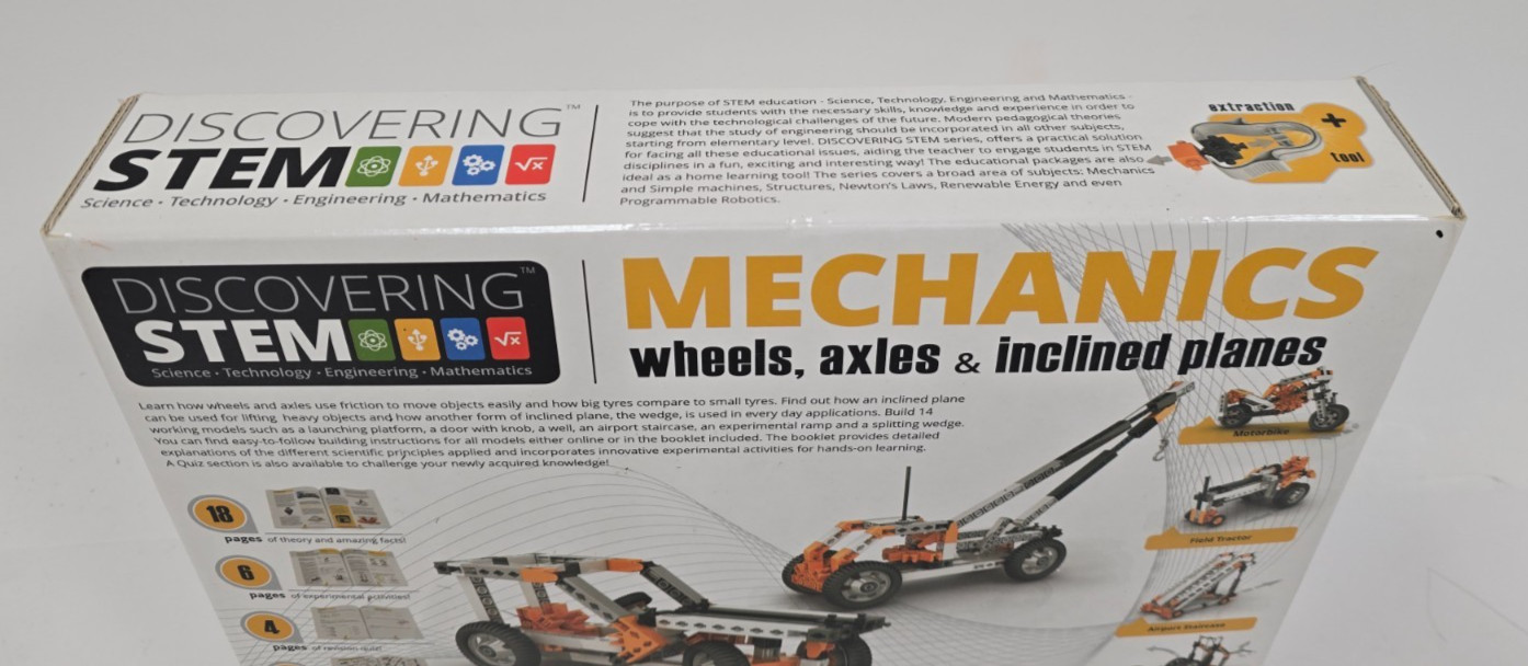 Engino Discovering STEM Mechanics Wheels Axles Inclined Planes 14 Models Sealed