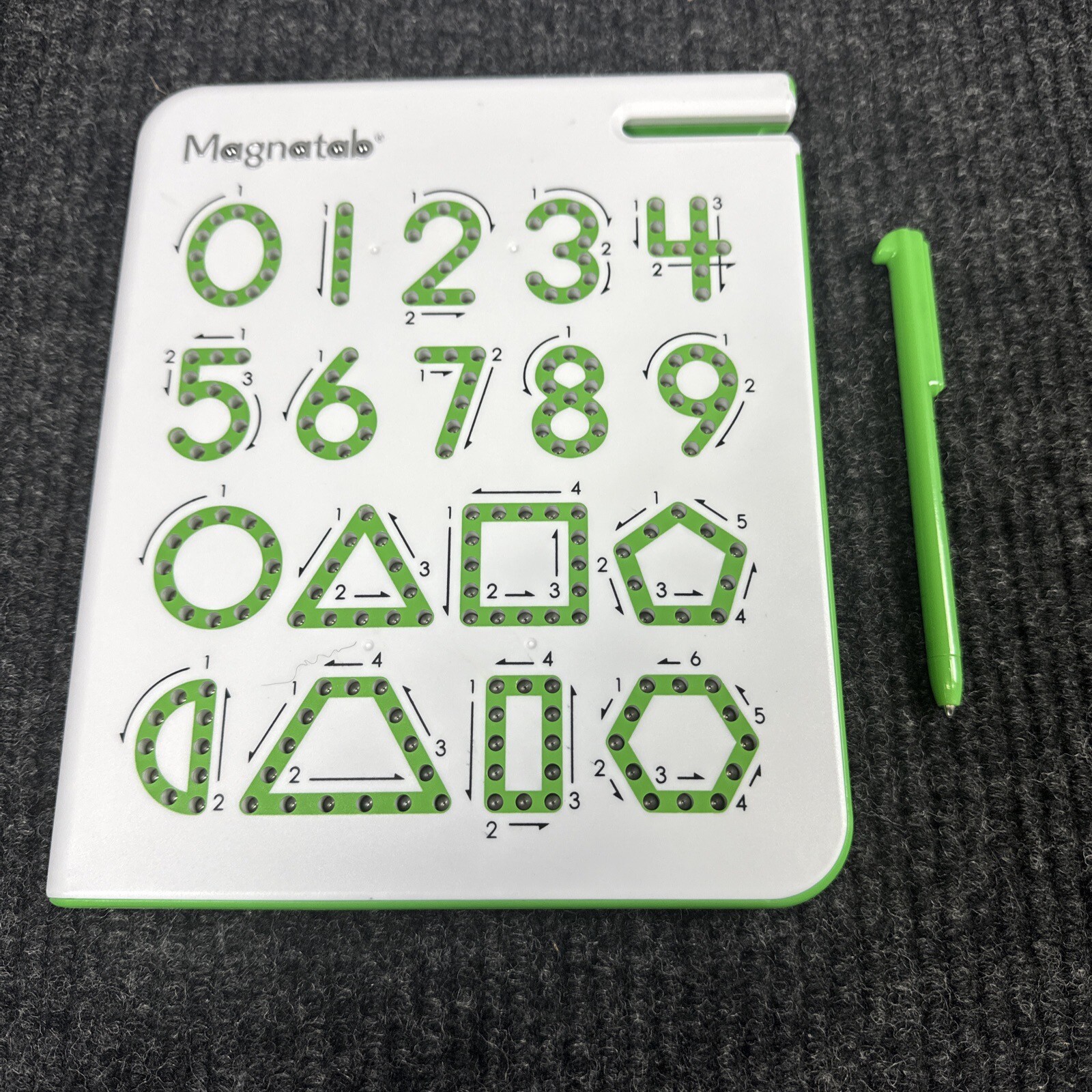 Magnatab Numbers & Shapes Sensory Learning 3+ Magnetic Stylus Play Monster Kids