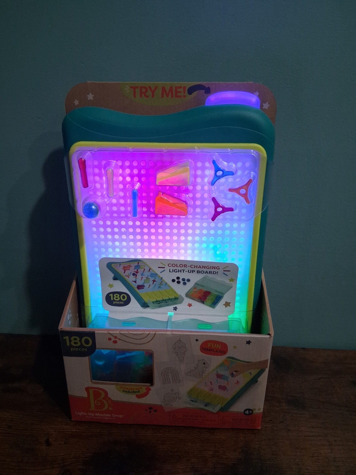 Btoys light up marble drop – illuminated pegboard 4 years up