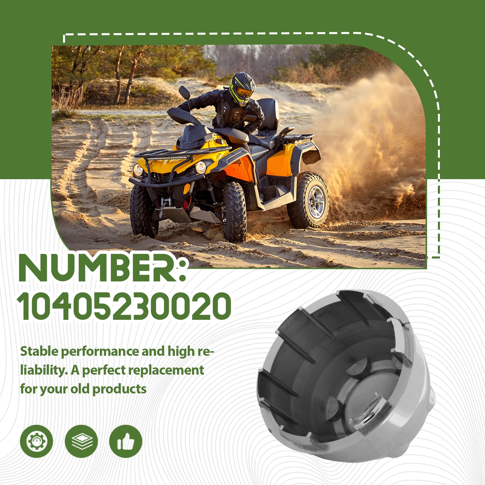 Wheel Dust Cover for ODES 650 800 1000 ATV UTV Dominator X2 X4 104052300203295