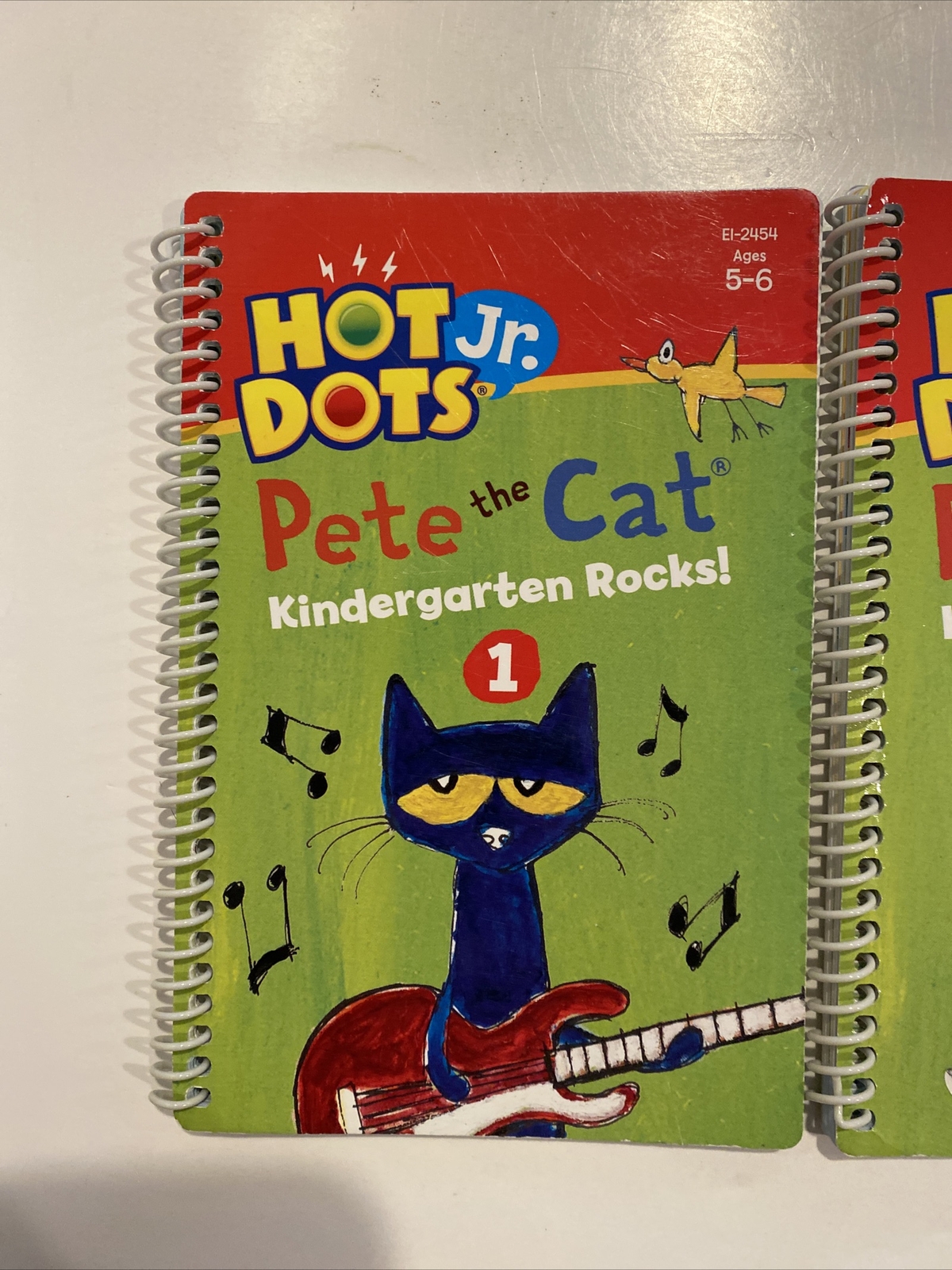 Hot Dots Jr Pete The Cat Interactive Pen w Books 1 & 2 Educational Insights 2010