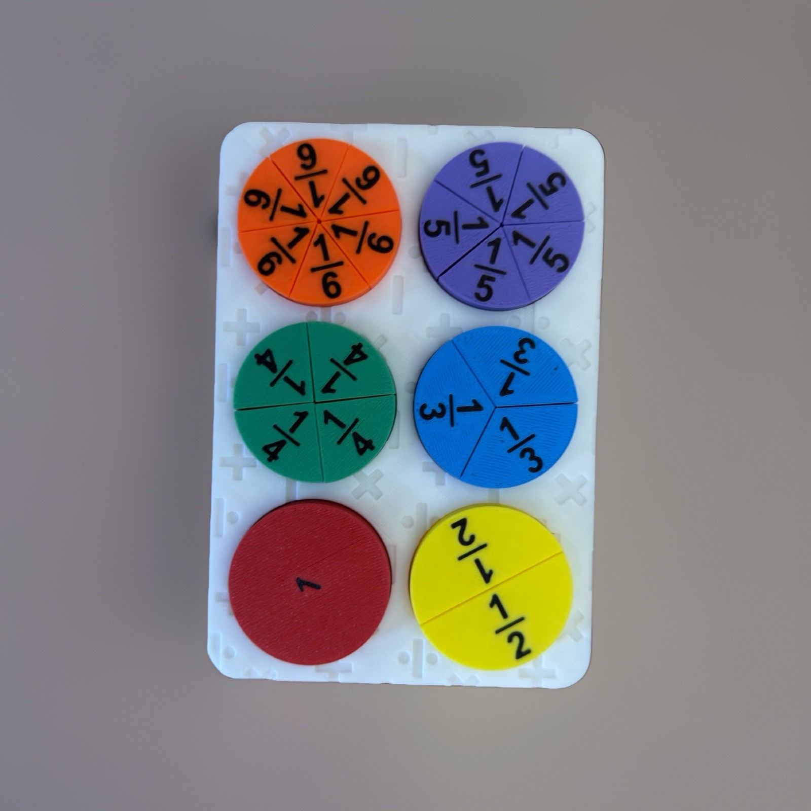 Fractions Table For Kids – 1, 1/2, 1/3, 1/4, 1/5, 1/6th Of A Circle 4 Toddlers