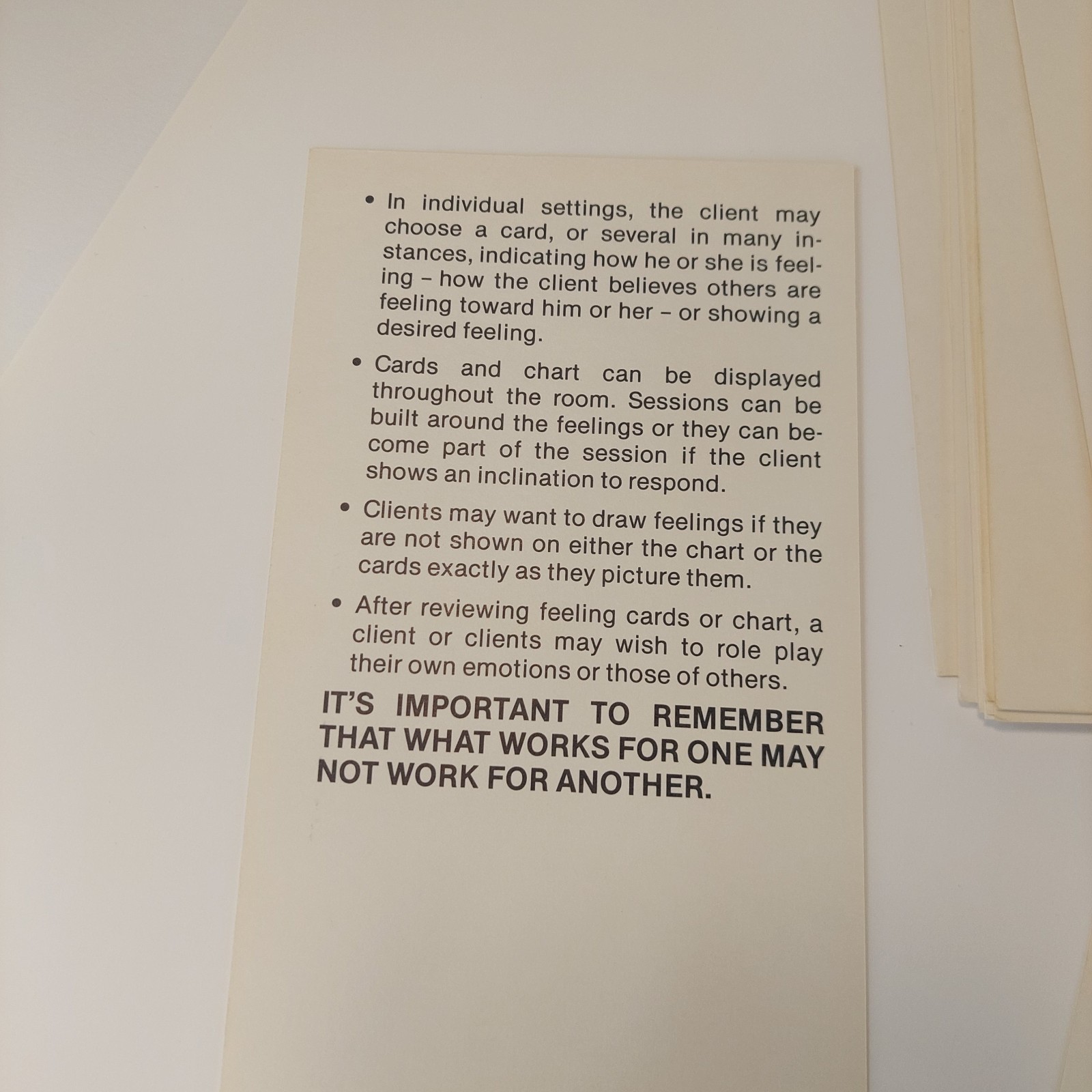 “Feeling Cards” 1989 McDonnell Card Set Therapy Kidsrights Counseling Flash Card