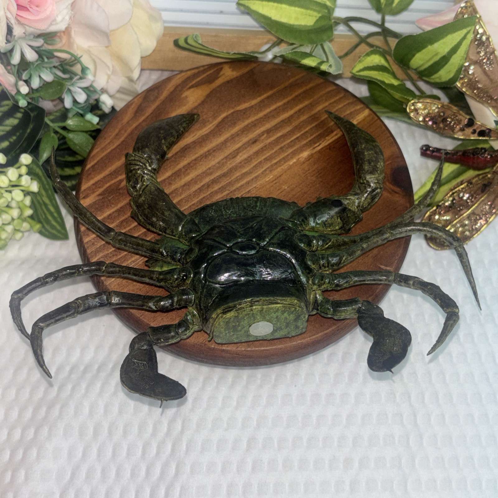 Mud Crab, With Squeak, Very Nice Rubber Replica 7″ F1765 B107