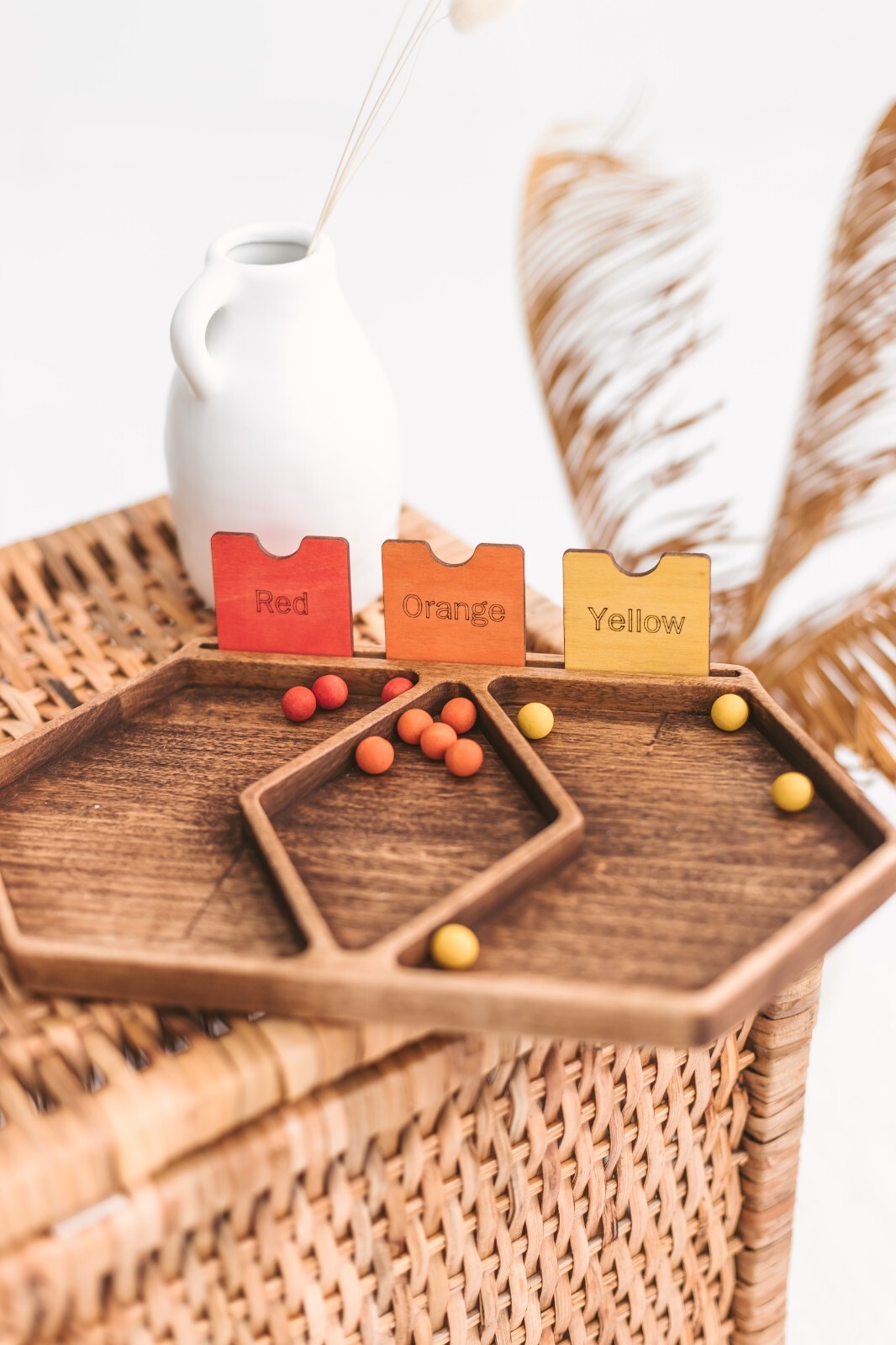Color learning sorting toy, toddler educational toys, wooden kids gifts, Waldorf
