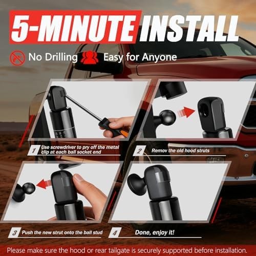 Vepagoo Hood Struts Lift Support for Ford F250 F350 F450 F550 2008 2009 2010,…