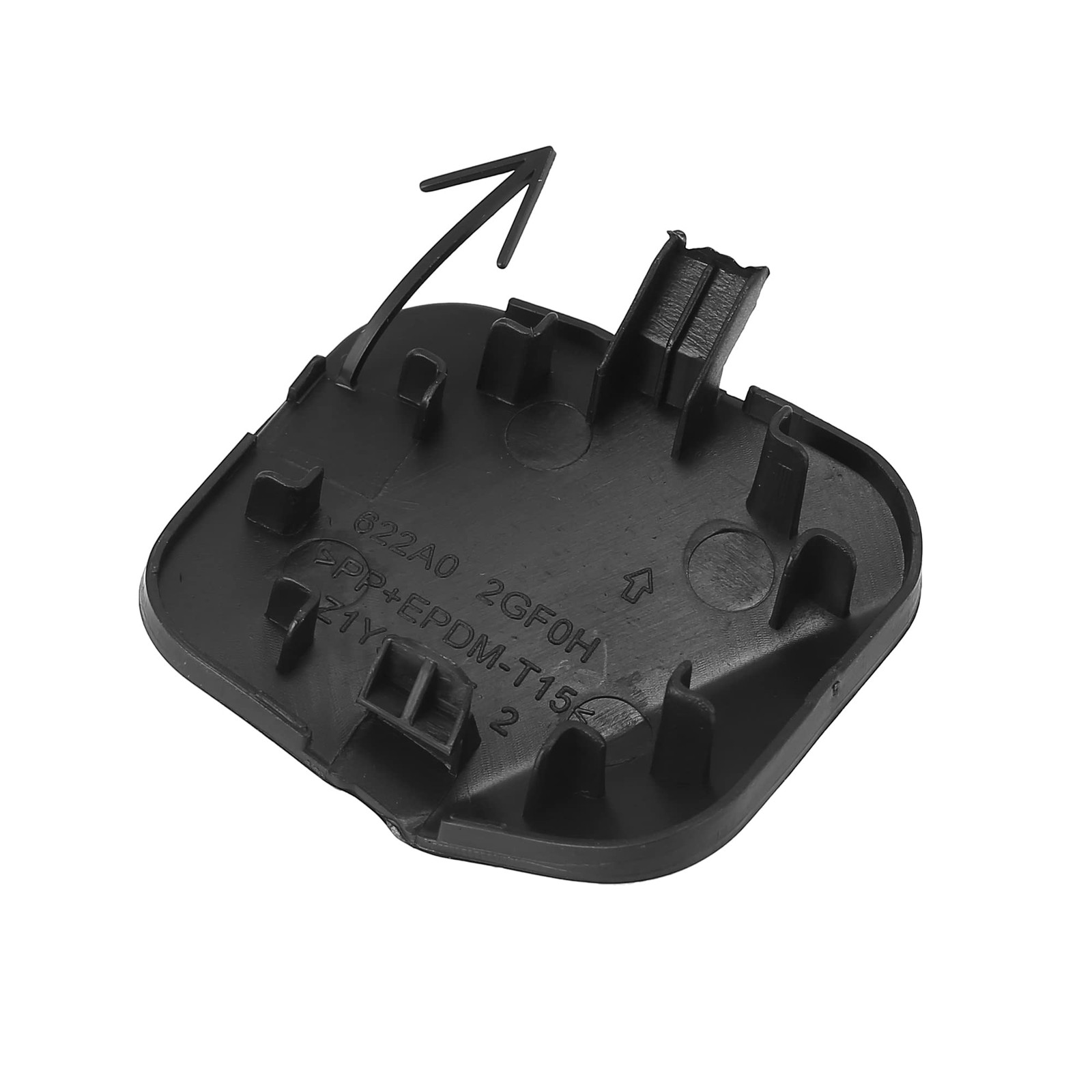 X AUTOHAUX Black Front Right Bumper Tow Hook Towing 2.48″x2.36″x0.79″,