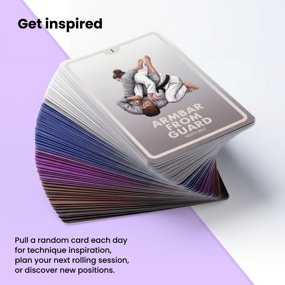 BJJ Flashcards – Jiu Jitsu Training 100 Cards Set | Step-by-Step Techniques, …