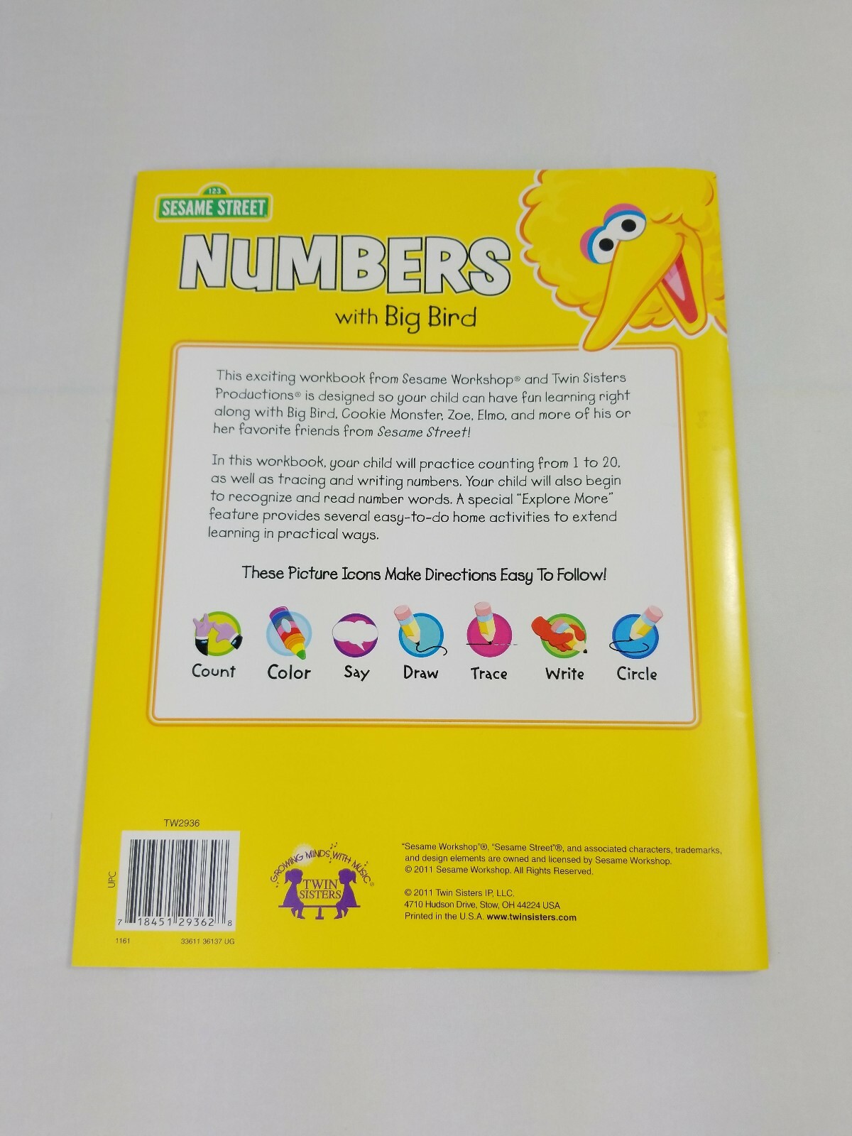 Sesame Street Numbers Book Flash Cards Elmo Stickers Grooming Chart learning