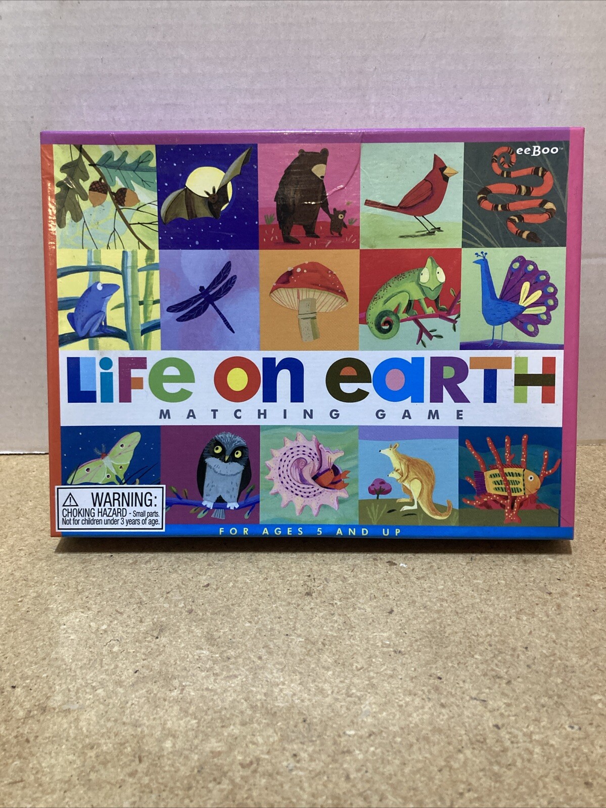 eeBoo “Life on Earth” Matching Game: 48 Tiles*Sharpen Memory Skills Age 5+