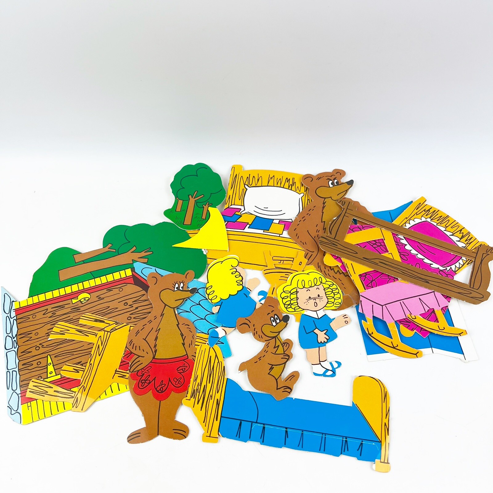 Vintage Media Materials Goldilocks & 3 Bears Flannel Board Story Kit Teacher