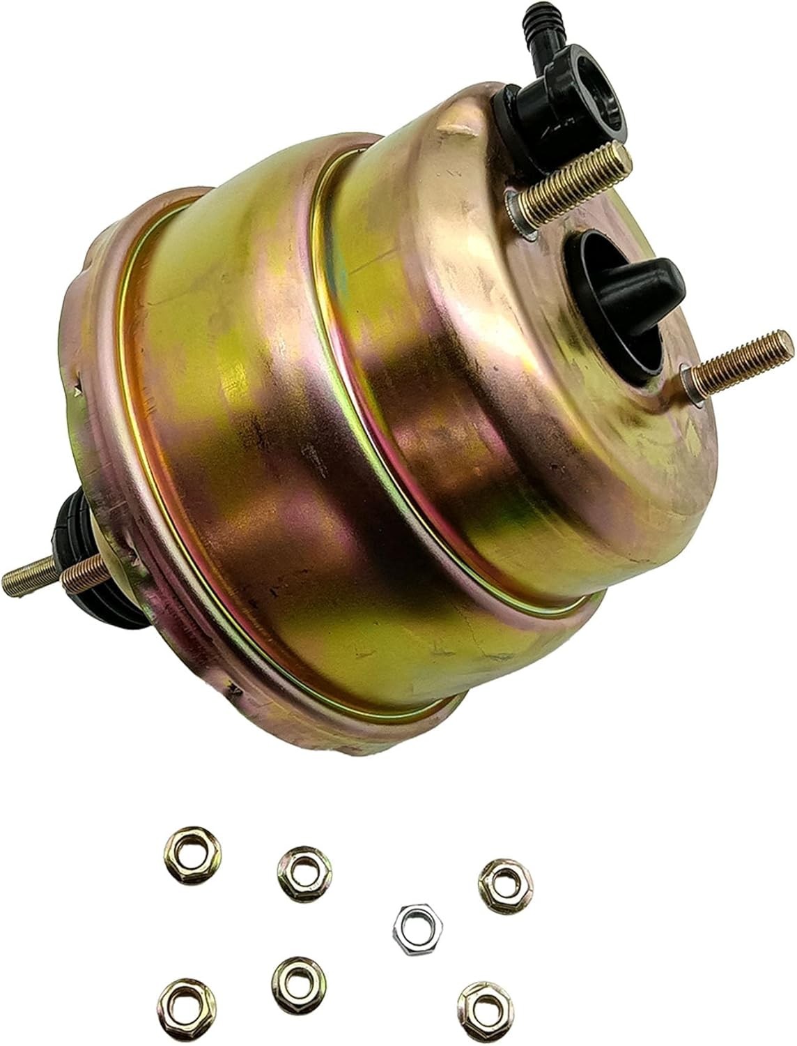 7 Inch Zinc Dual Power Brake Booster Kit With 1 Inch Bore Bail Top Master
