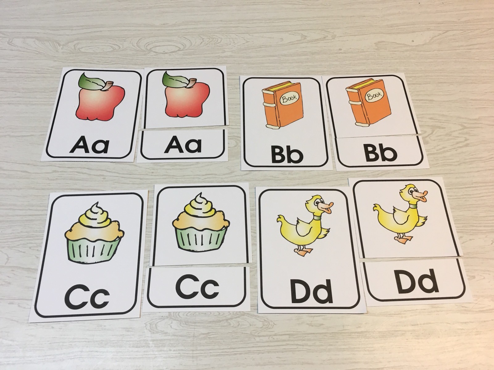 READING – Beginning Sound – Cards for Learning Center – Three Part Card –