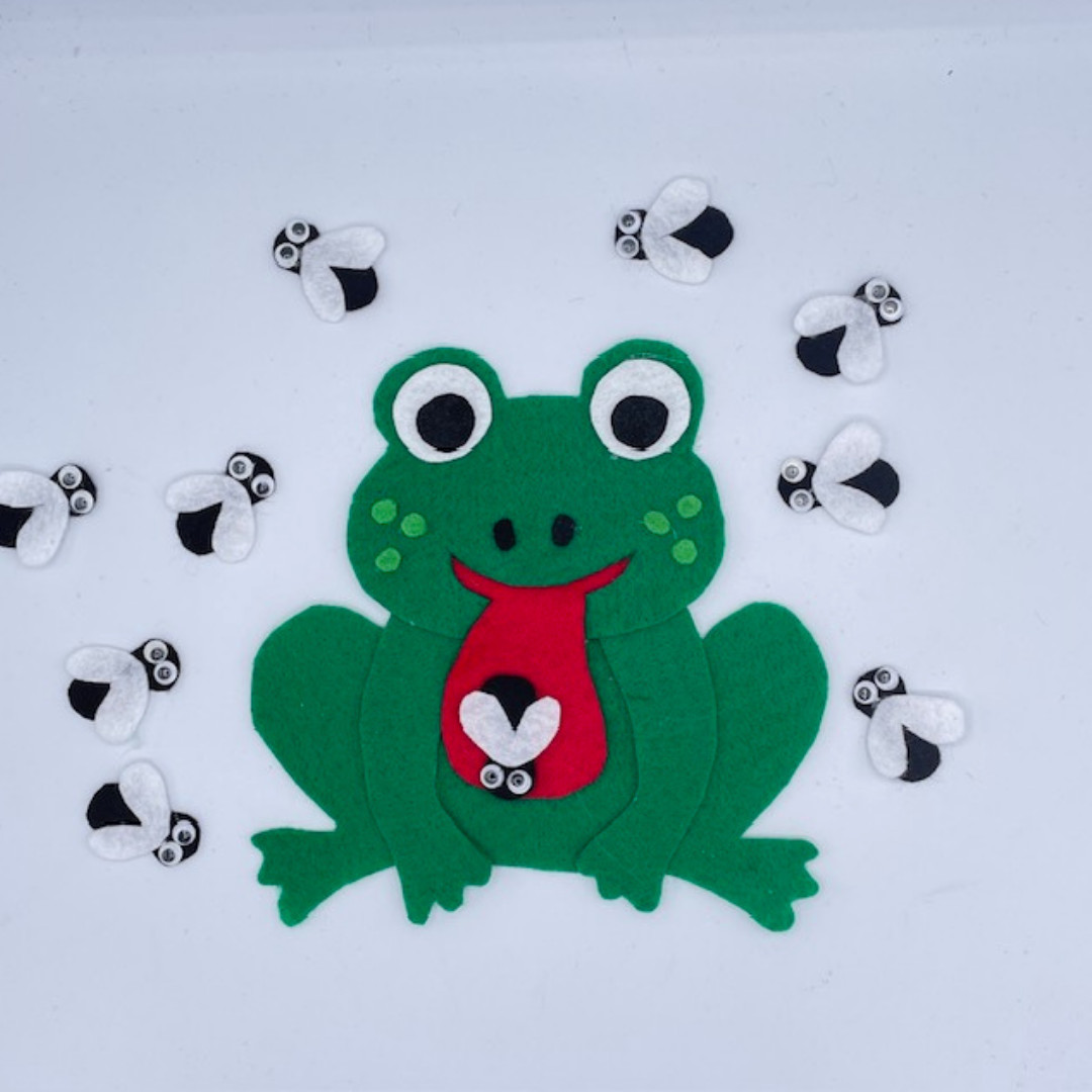 Frog and Flies Felt Story Set – A Counting Adventure with Rhyme