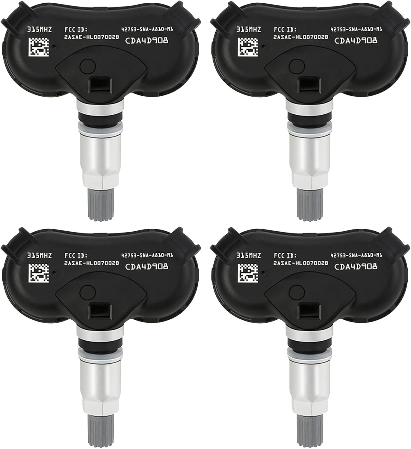 TPMS Sensor, 315MHZ Tire Pressure Monitor System 4-Pack for 2008-2017 Honda