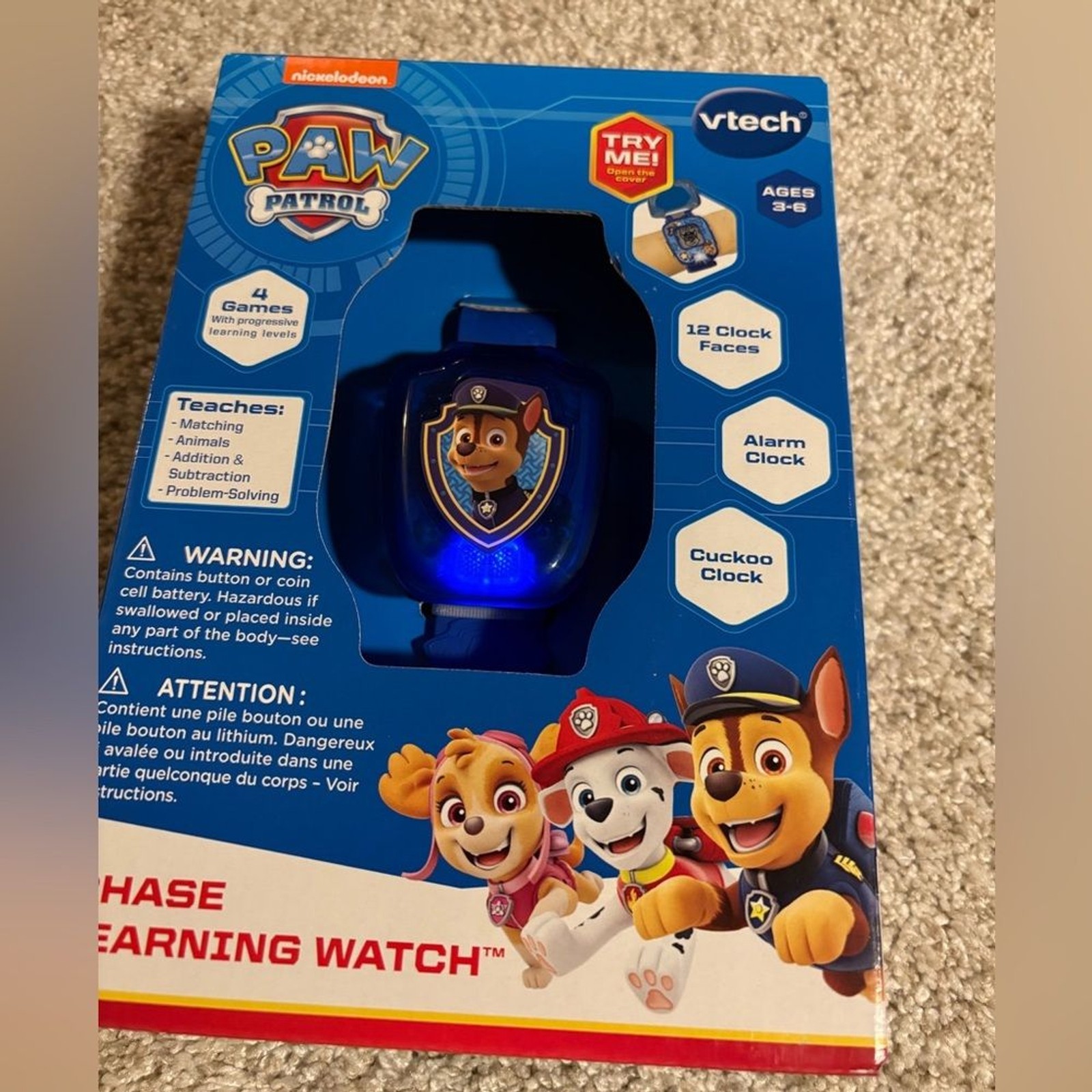 New VTech PAW Patrol Chase Learning Watch Toddler Watch