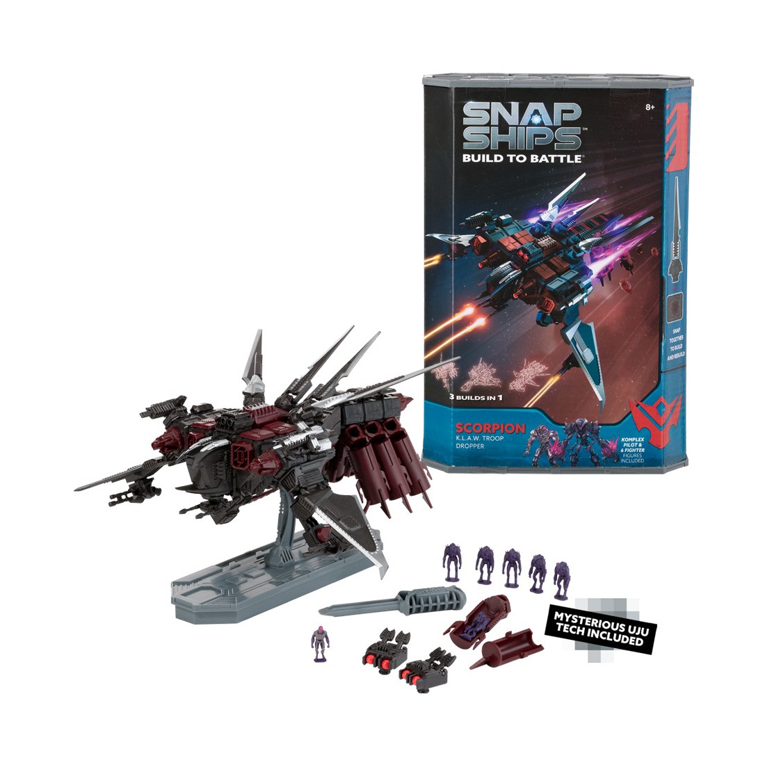 New – PlayMonster Snap Ships – Build to Battle: Scorpion K.L.A.W.Troop Dropper