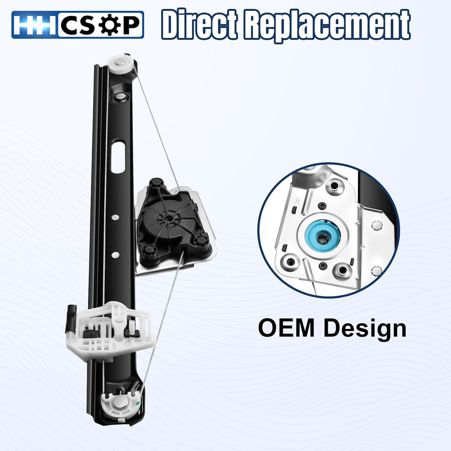 Rear Right Passenger Side Power Window Regulator Without Motor Compatible with