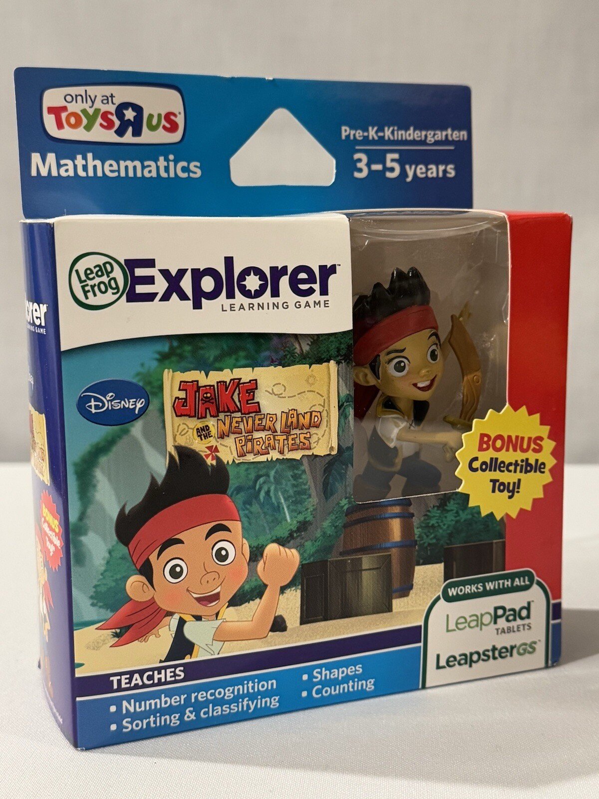 Brand NEW LeapFrog Jake & The Never Land Pirates Learning Game With JAKE FIGURE