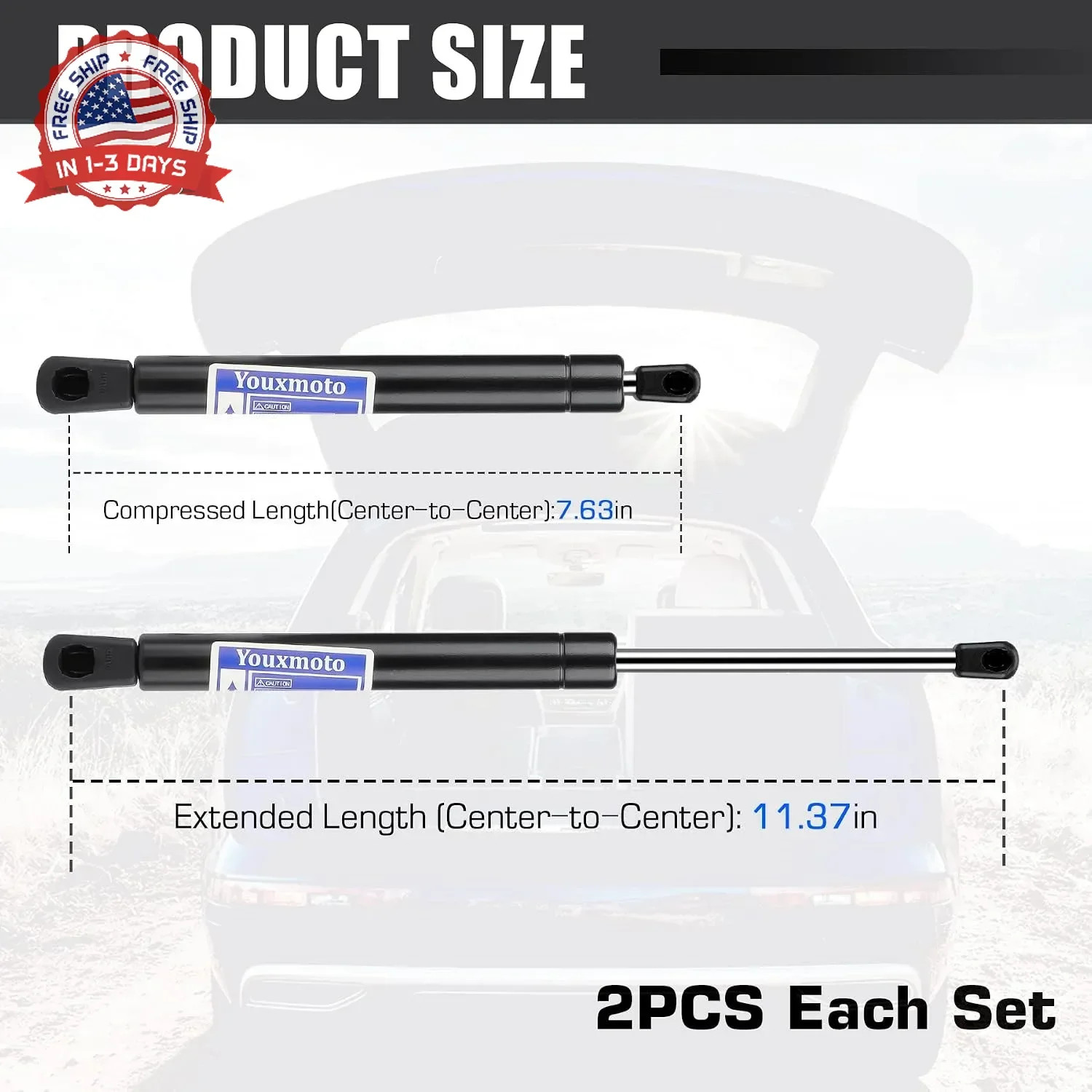Rear Trunk Struts Lift Support Shocks Fit for Dodge Challenger 2008-2018, Strut