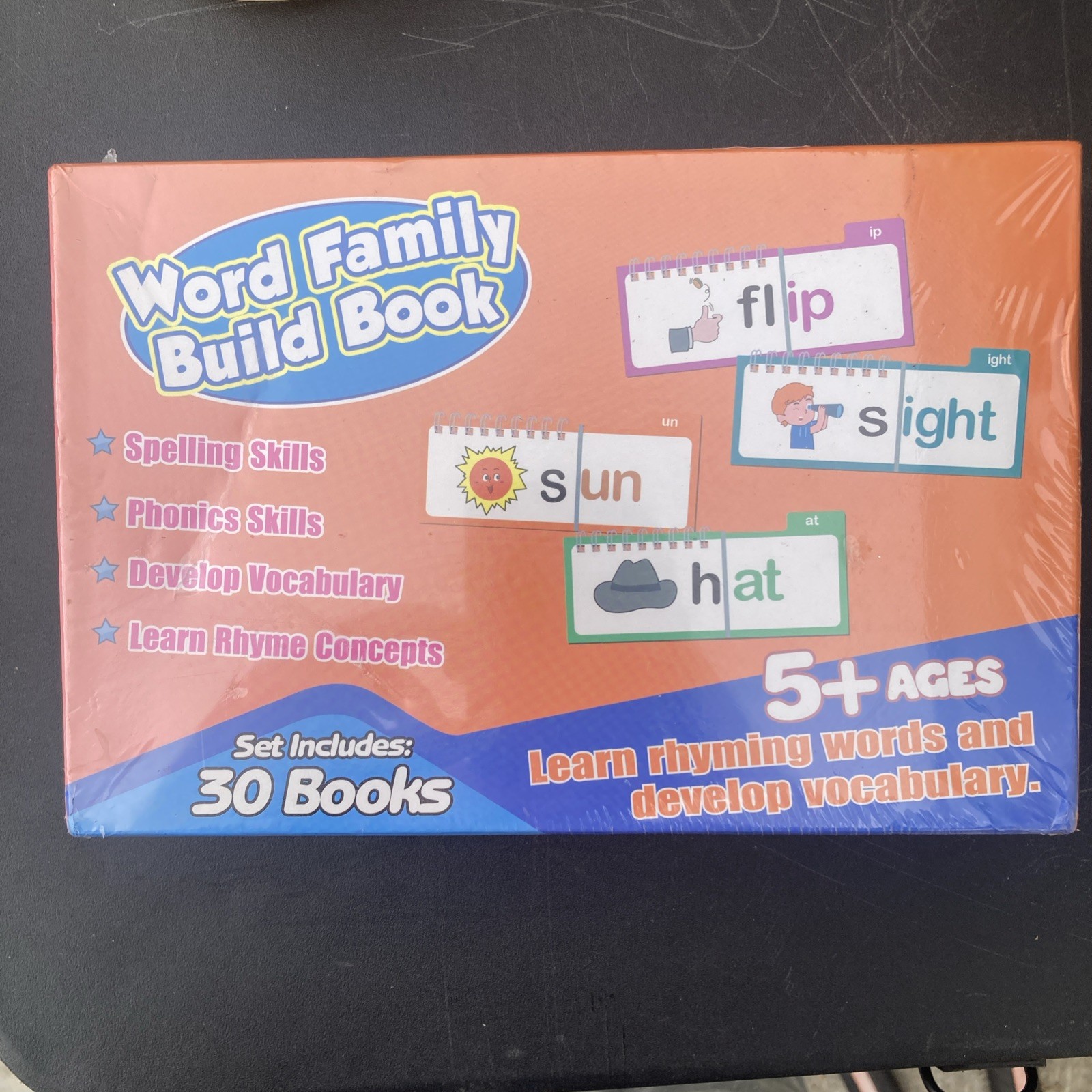 Word Family Build Book Set of 30 Phonics Learning Books Rhyming Vocabulary NEW