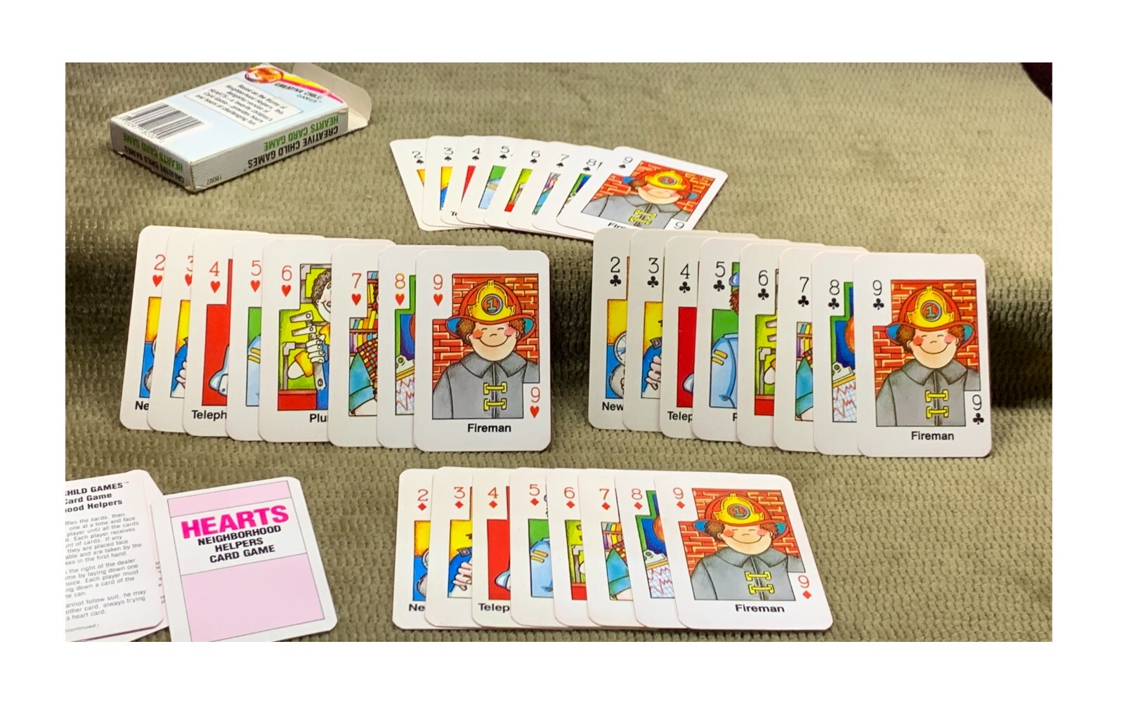 VINTAGE “HEARTS” CARD GAME FOR CREATIVE CHILDREN TO PLAY