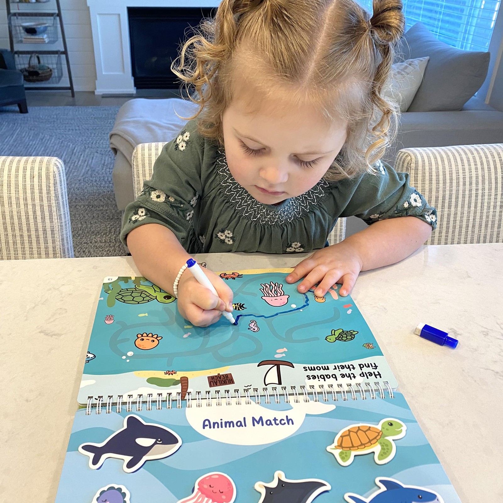 Busy Book for Toddlers, 30 Pages, Pre-Assembled, Preschool Learning Activitie…