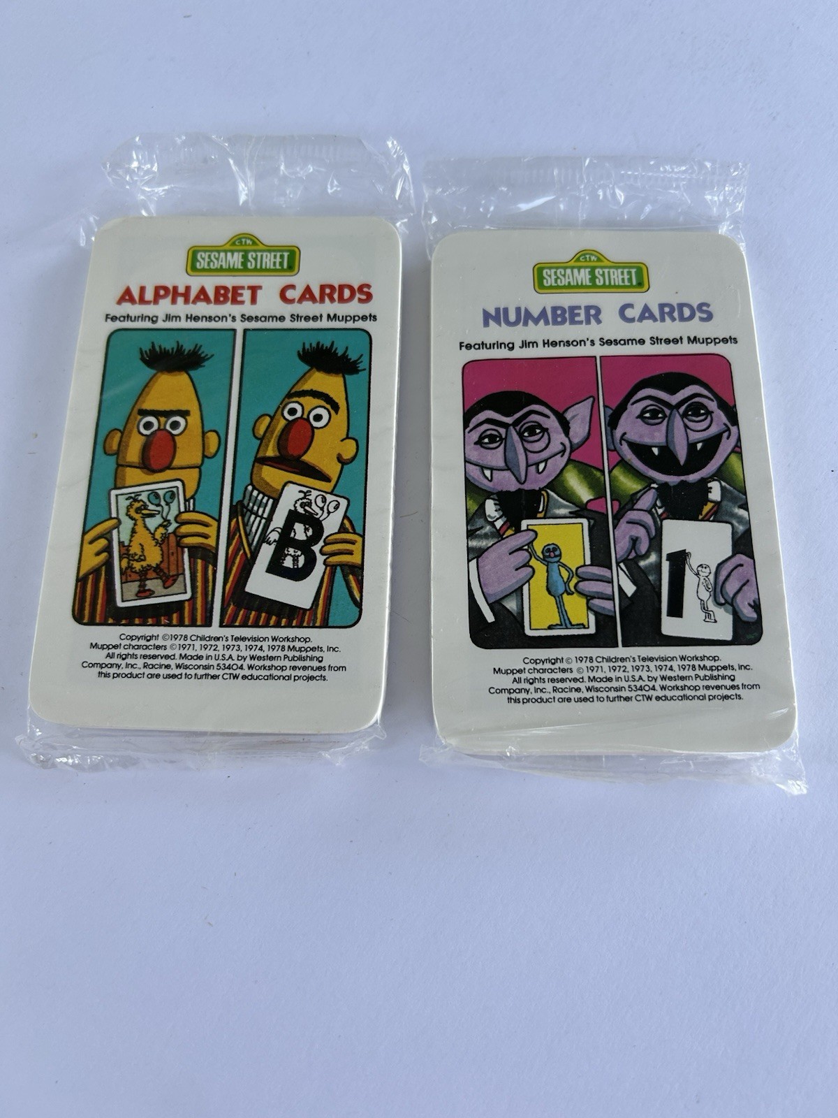 Vintage 1978 Sesame Street Alphabet & Number Cards – New – Jim Henson