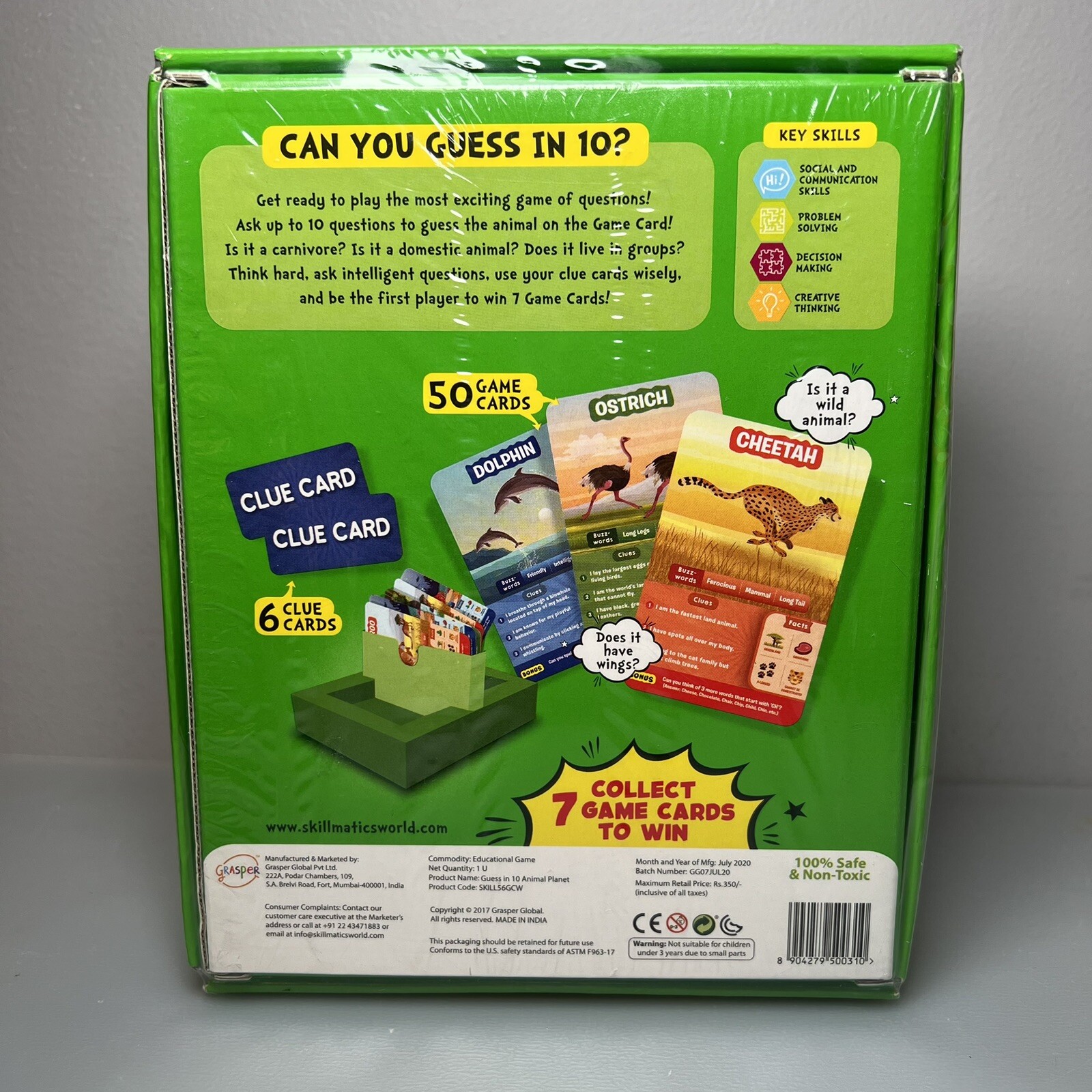 (NIB Sealed) Skillmatics Guess in 10 Animal Planet Card Game