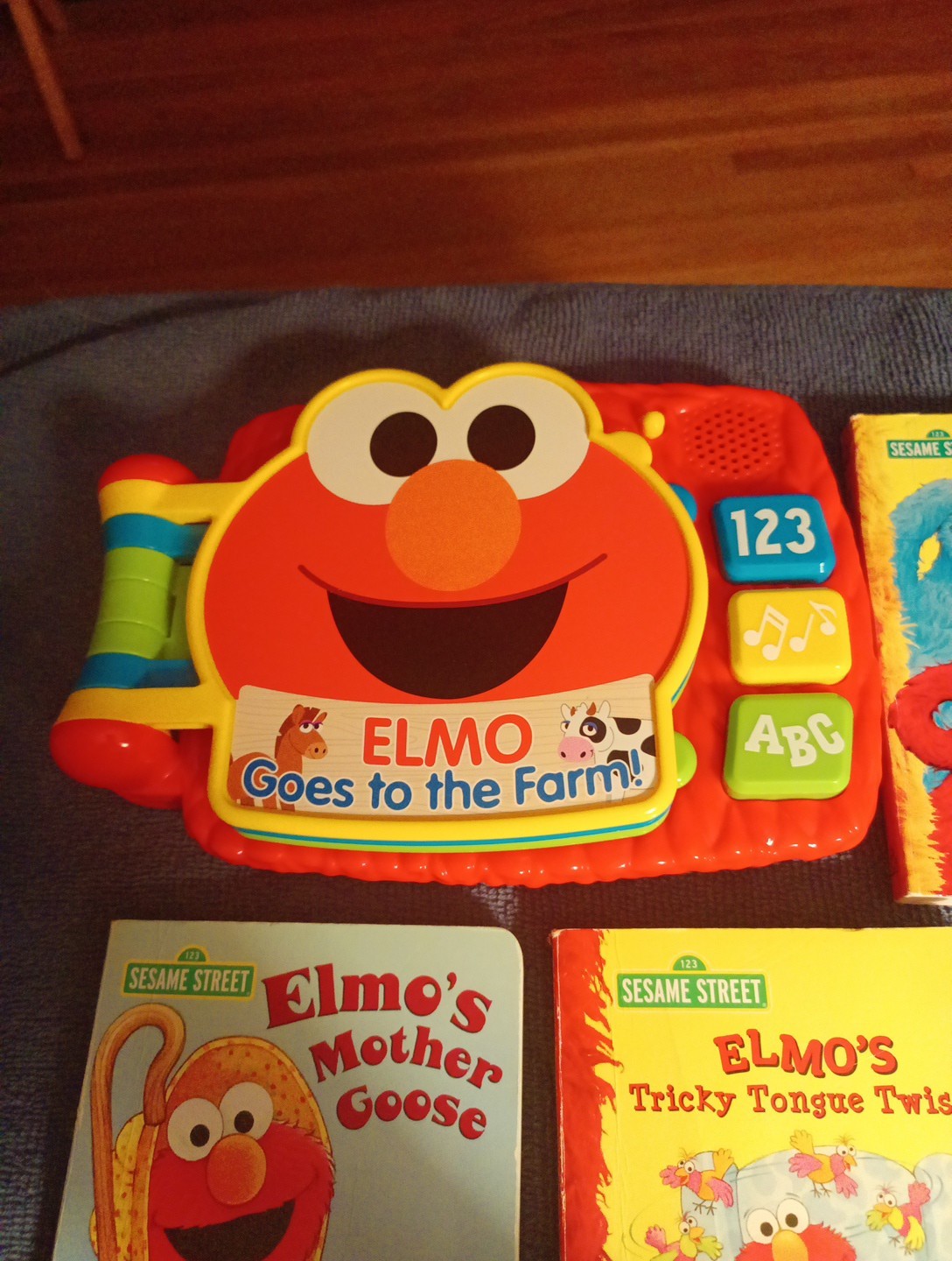 Sesame Street Elmo Goes to the Farm Interactive Musical Toy Book, 3 Book Lot