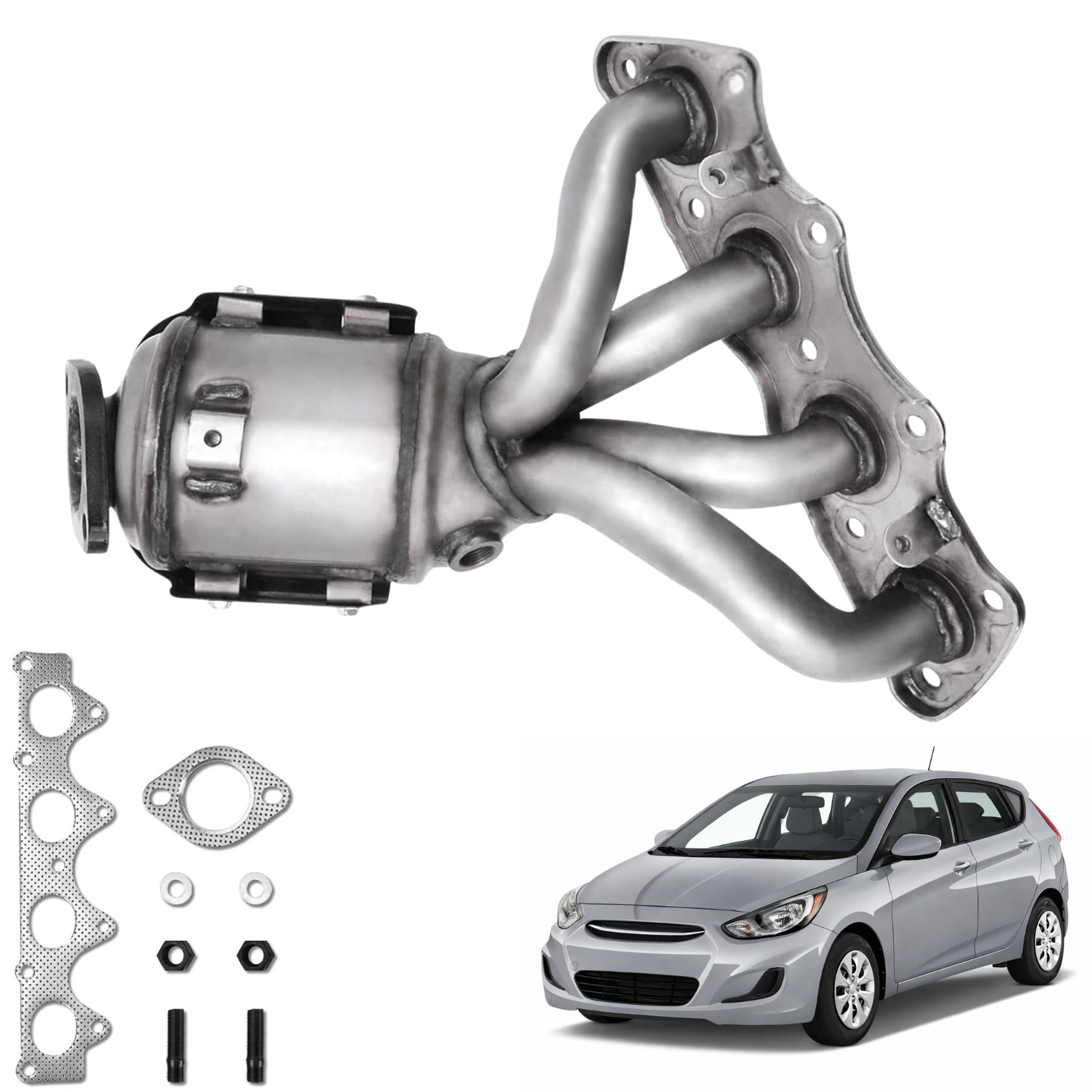 Catalytic Converter Kit For 2012-2017 Hyundai Accent, Veloster & Kia Rio, Soul