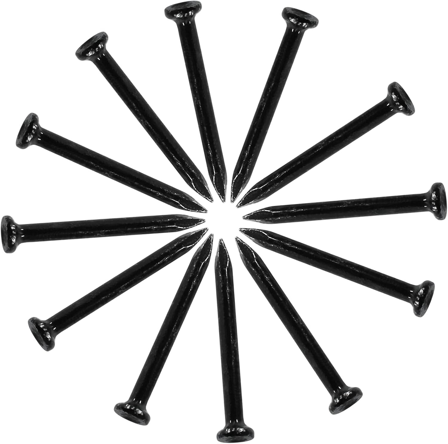 Hordion 100pcs Hardware Nails 1.2 inch, Carbon Steel Point Tip Cement Nails