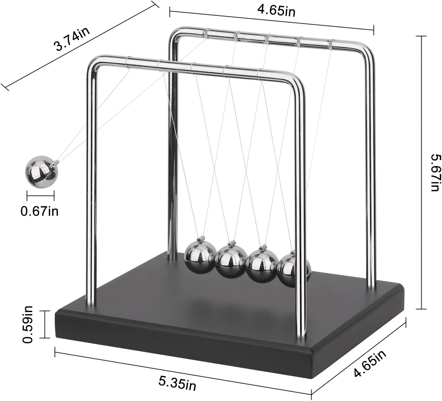 QLKUNLA Newtons Cradle Balance Balls Science Physics Gadget Desktop Decoration K