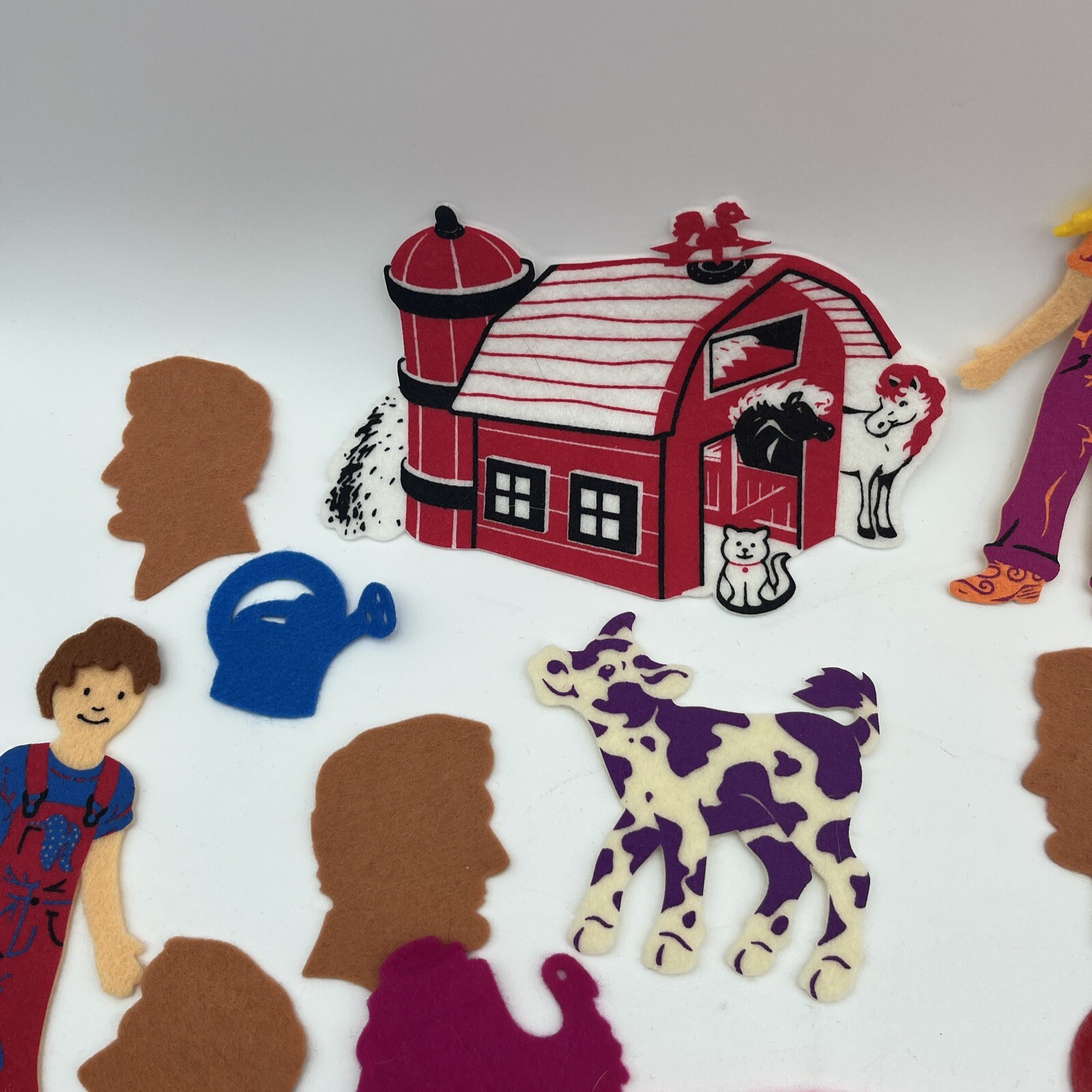 Vintage Felt Board Storyboard Figures & Characters Lot