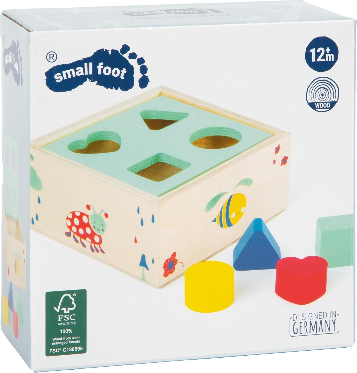 small foot 10944 “Move it!” plug-in cube made of FSC-certified wood, play of for