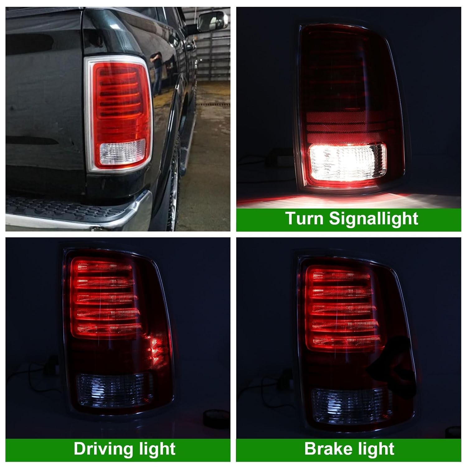 LED Tail Light Assembly for 2013-2018 Dodge Ram 1500 & 2014-2018 Ram 2500