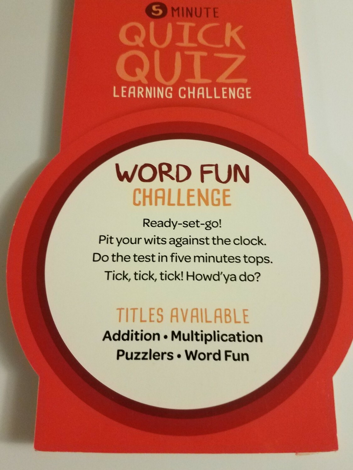 NEW Bendon 5 Minute Quick Quiz Word Fun Challenge Grade 2 Book