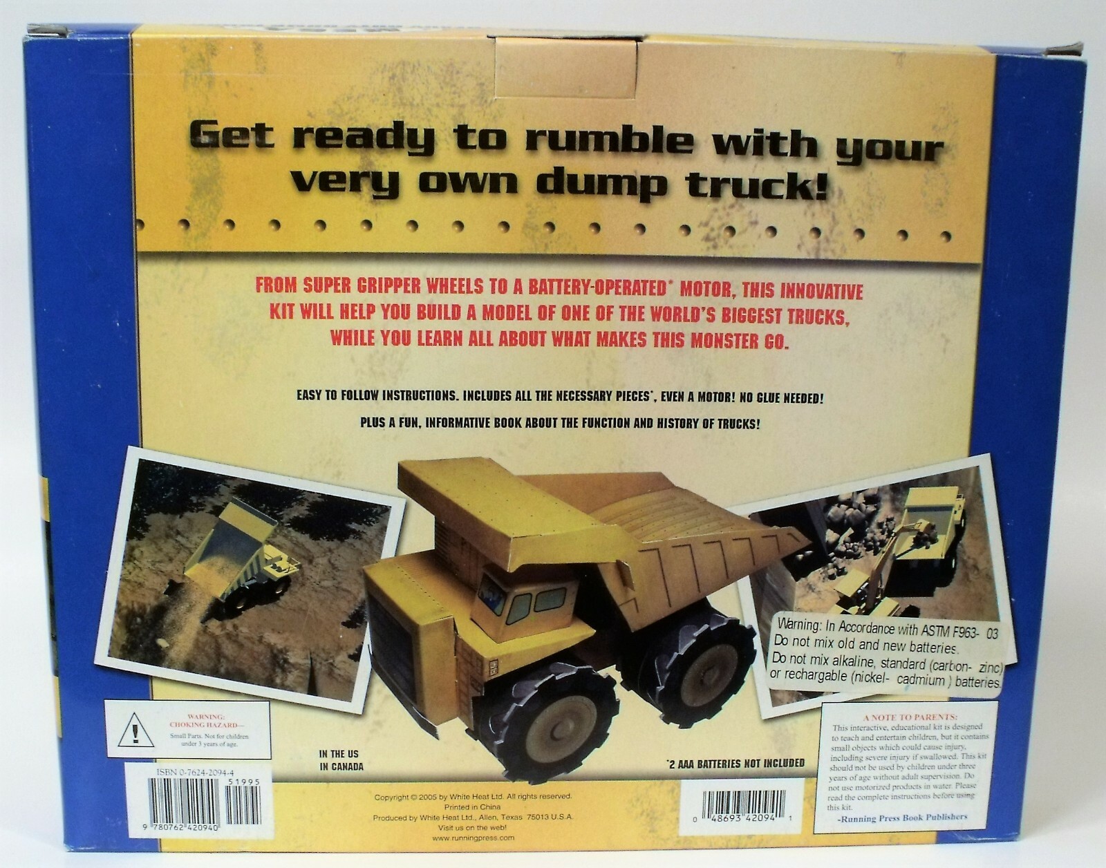 MISB 2005 MEGA MOTORS HEAVY DUTY BATTERY OP DUMP TRUCK EDUCATIONAL BUILD UP KIT