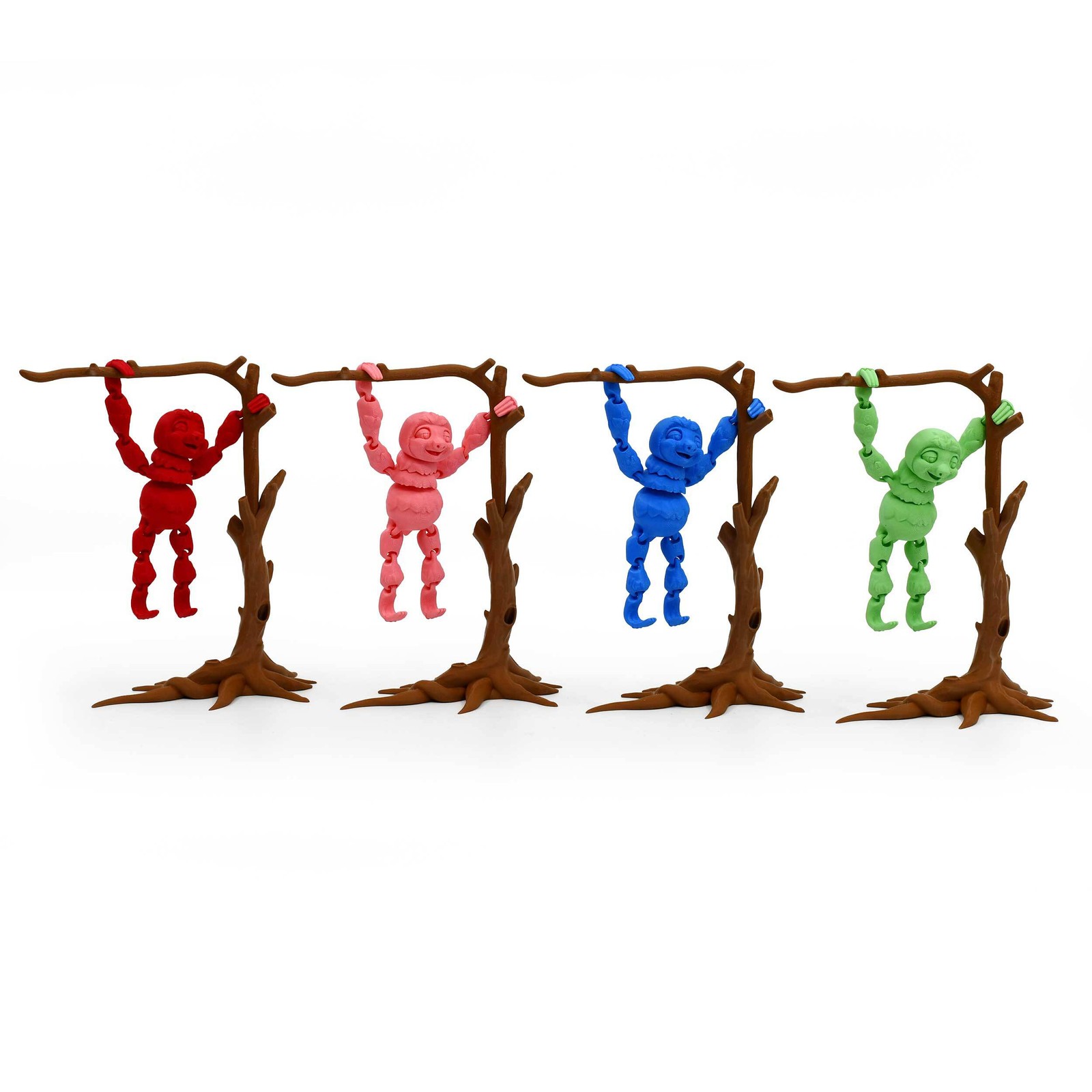 3D Printed Sloth Fidget With Tree Props | Multiple Colors | Black Sheep Products