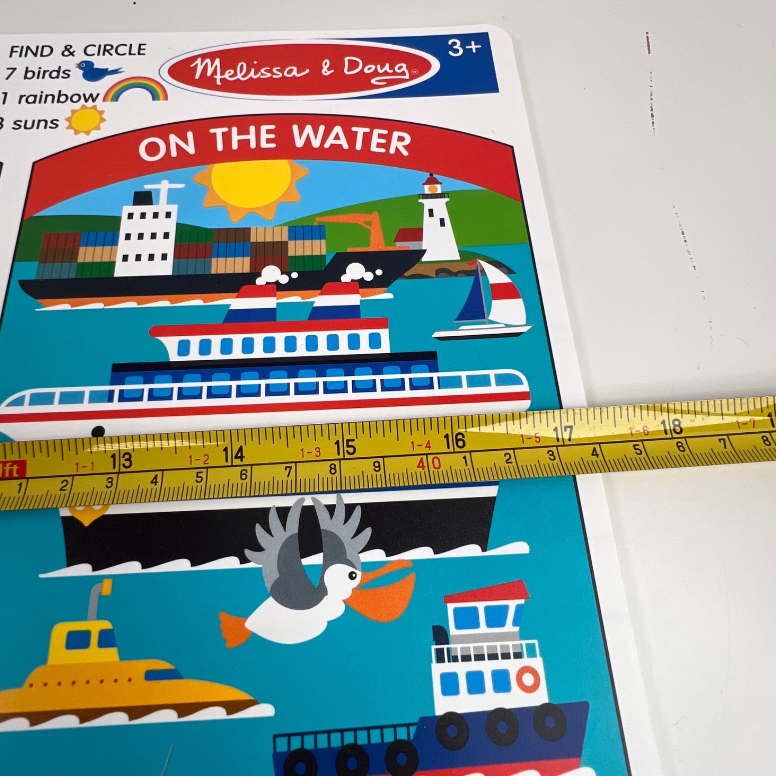 Melissa & Doug Learning Mat Vehicles Reusable Dry-Erase Activity Mat 3+